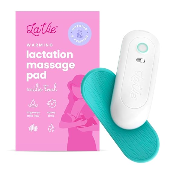 LaVie Lactation Massager with Warming for Breastfeeding with Heat and Vibration for Clogged Ducts, Improved Milk Flow, and Engorged Breast Relief | Breast Warmers for Pumping 2 Pack