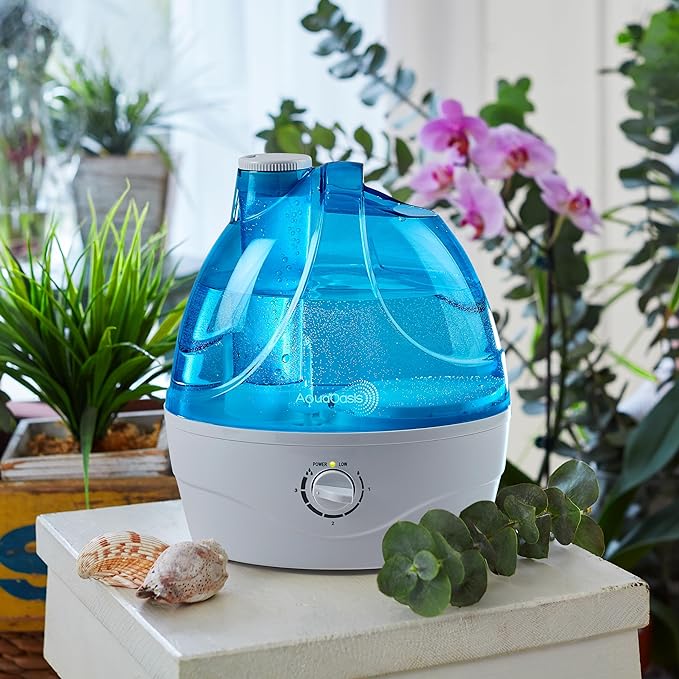 AquaOasis® Cool Mist Humidifier (2.2L Water Tank) Quiet Ultrasonic Humidifiers for Bedroom & Large room - Adjustable -360 Rotation Nozzle, Auto-Shut Off, Humidifiers for Babies Nursery & Whole House - Image 3