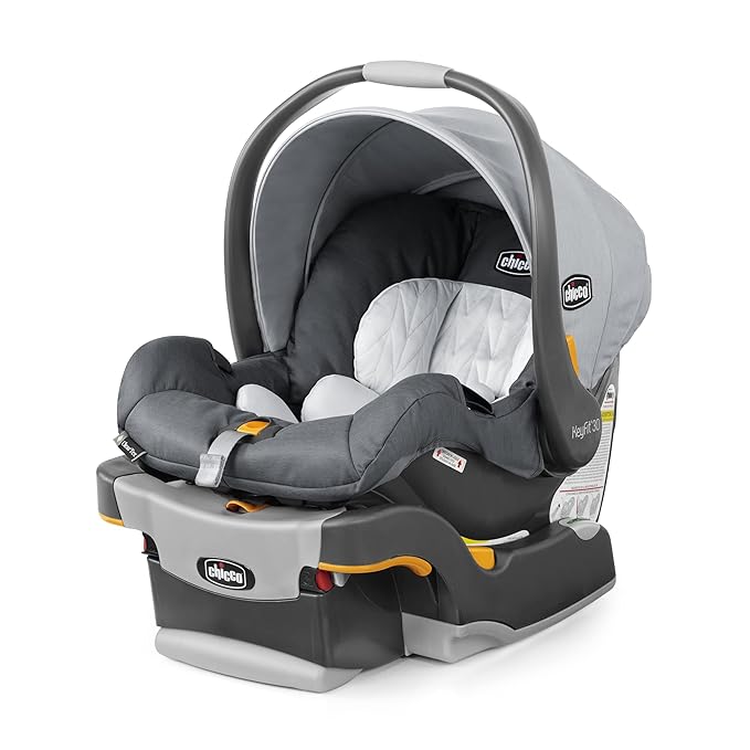 Chicco KeyFit 30 ClearTex Infant Car Seat and Base, Rear-Facing Seat for Infants 4-30 lbs, Includes Head and Body Support, Compatible with Chicco Strollers, Baby Travel Gear
