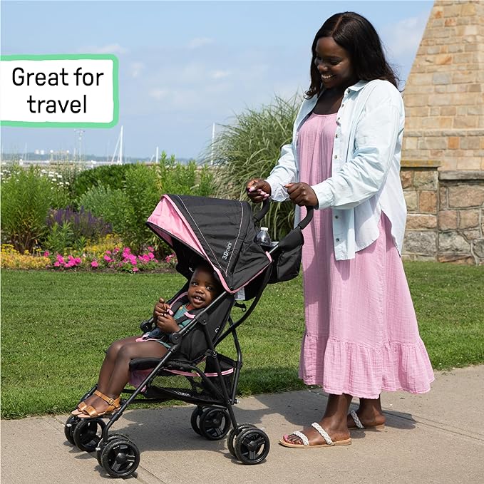 Summer Infant 3Dmini Convenience Stroller, Blue/Black – Lightweight Infant Stroller with Compact Fold, Multi-Position Recline, Canopy Pop Out Sun Visor and More Umbrella for Travel - Image 2