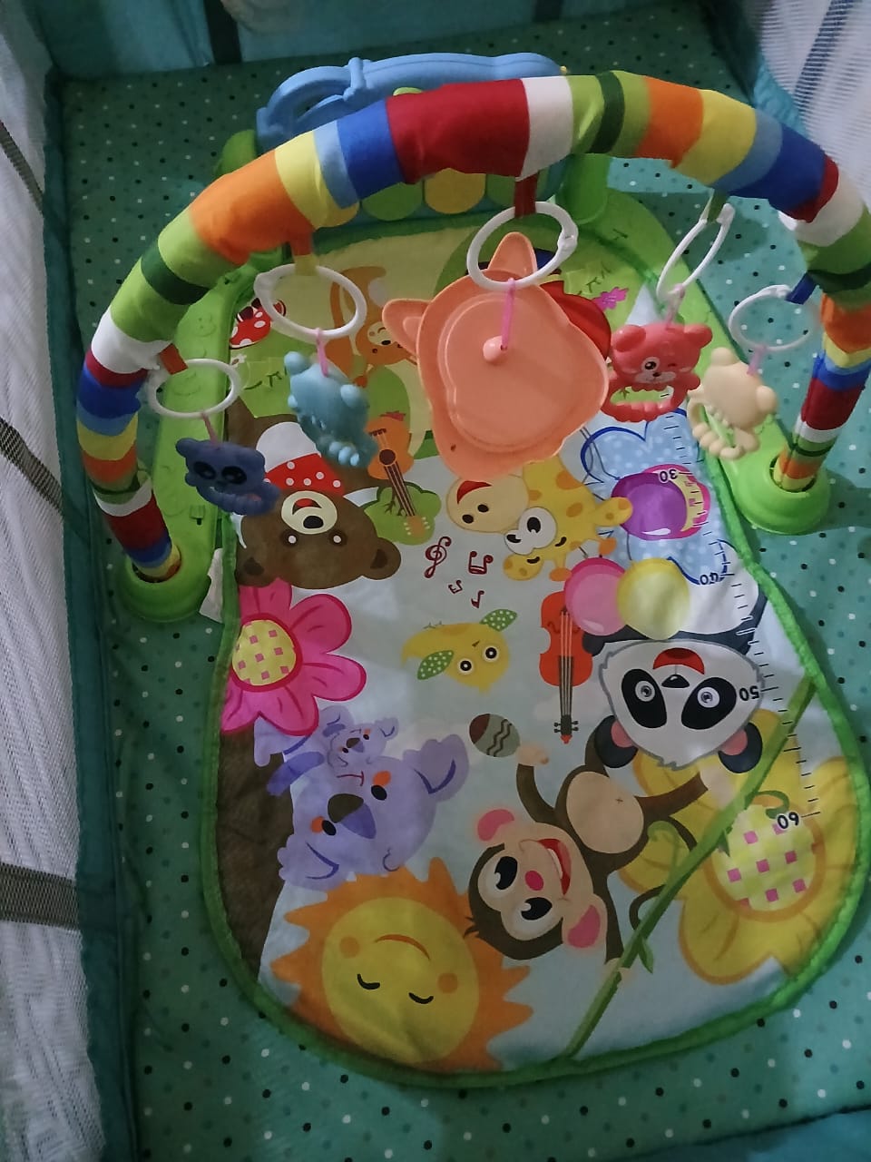 Baby Gym Play Mat Activity Center, Kick and Play Piano Gym Mat with Music and Lights, Gifts for Baby Newborn Toddler Infants Boys Girls - Image 3