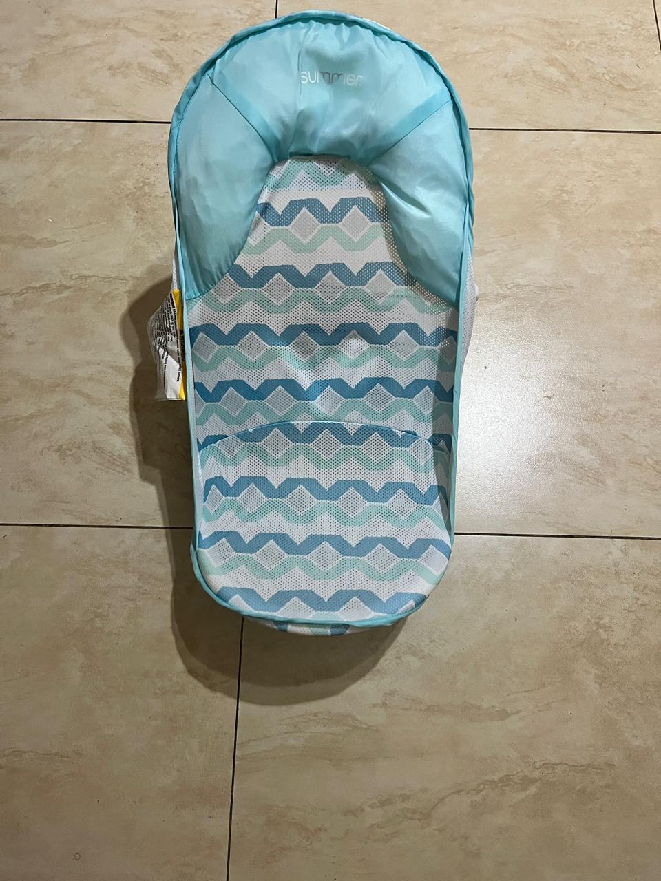 Summer Infant Deluxe Baby Bath Seat, Adjustable Support for Sink or Bathtub, Includes 3 Reclining Positions - Geo Waves - Image 4