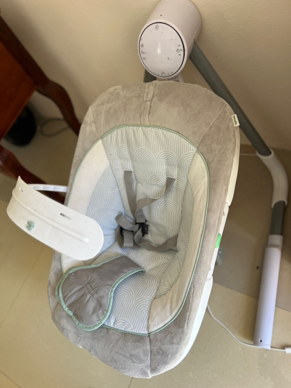 Ingenuity Anyway Sway 5-Speed Multi-Direction Portable Foldable Baby Swing & Infant Seat with Vibrations, Nature Sounds, 0-9 Months 6-20 lbs - Image 4