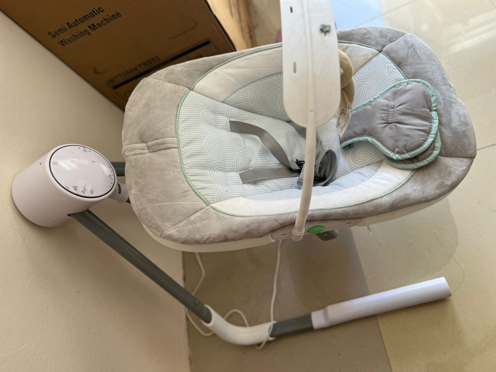 Ingenuity Anyway Sway 5-Speed Multi-Direction Portable Foldable Baby Swing & Infant Seat with Vibrations, Nature Sounds, 0-9 Months 6-20 lbs - Image 5