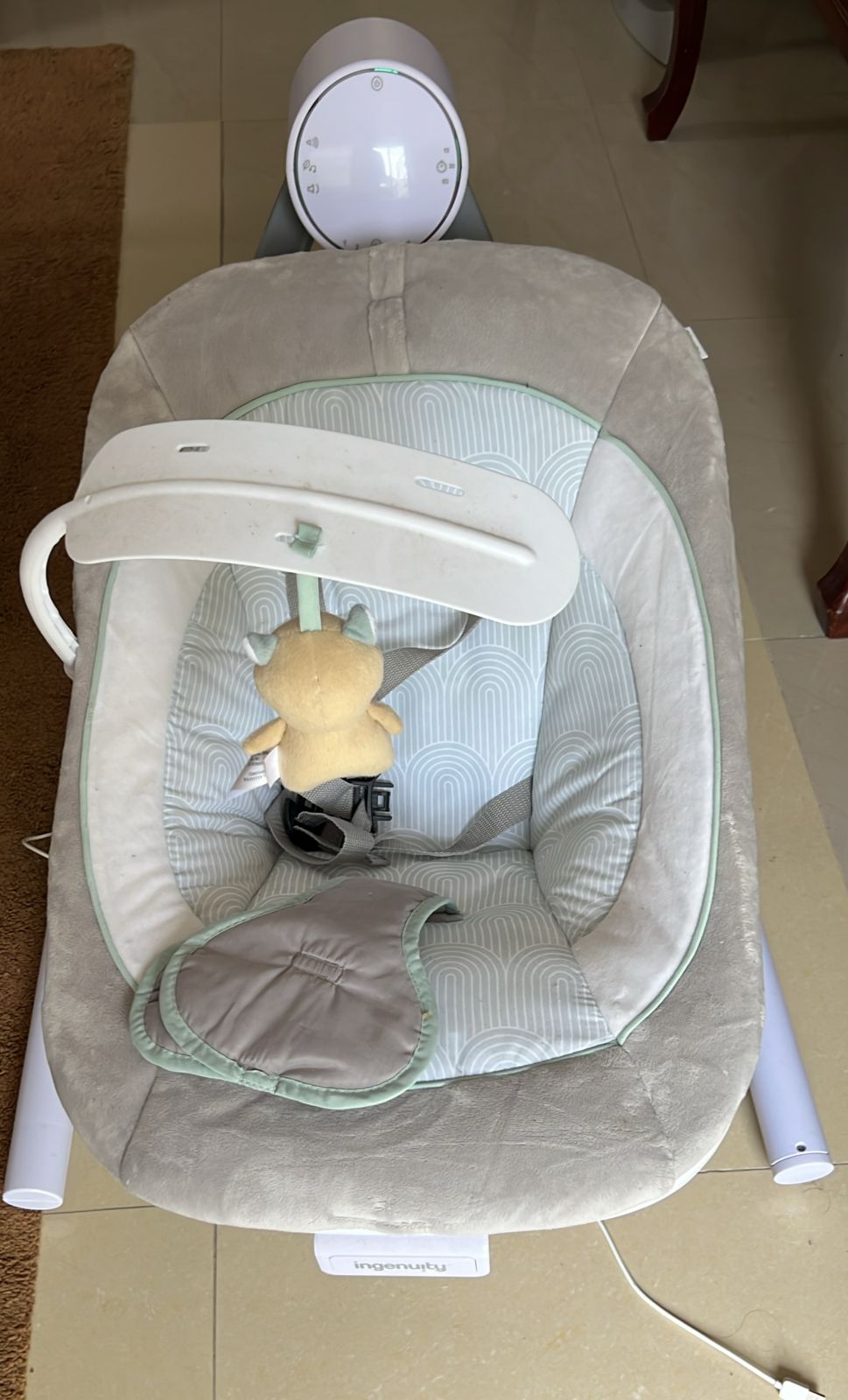 Ingenuity Anyway Sway 5-Speed Multi-Direction Portable Foldable Baby Swing & Infant Seat with Vibrations, Nature Sounds, 0-9 Months 6-20 lbs - Image 3