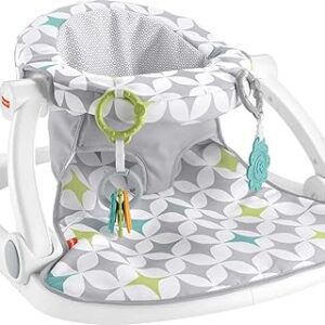 Fisher-Price Portable Baby Chair Sit-Me-Up Floor Seat With Developmental Toys & Machine Washable Seat Pad, Starlight Bursts