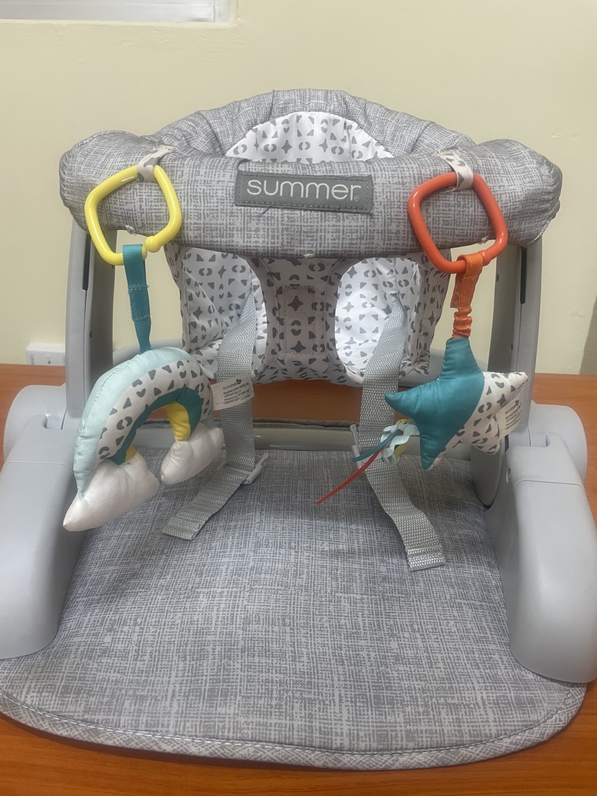 Summer Infant Learn-to-Sit 2-Position Floor Seat (Heather Gray) – Sit Baby Up in This Adjustable Baby Activity Seat Appropriate for Ages 4-12 Months – Includes Toys, Funfetti Neutral - Image 5