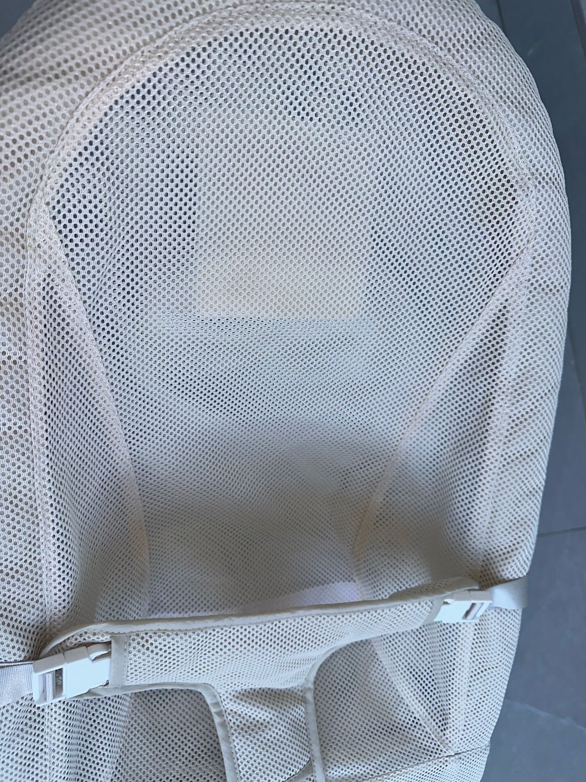 ANGELBLISS Baby Bouncer, Portable Bouncer Seat for Babies, Infants Bouncy Seat with Mesh Fabric, Natural Vibrations (Beige) - Image 2