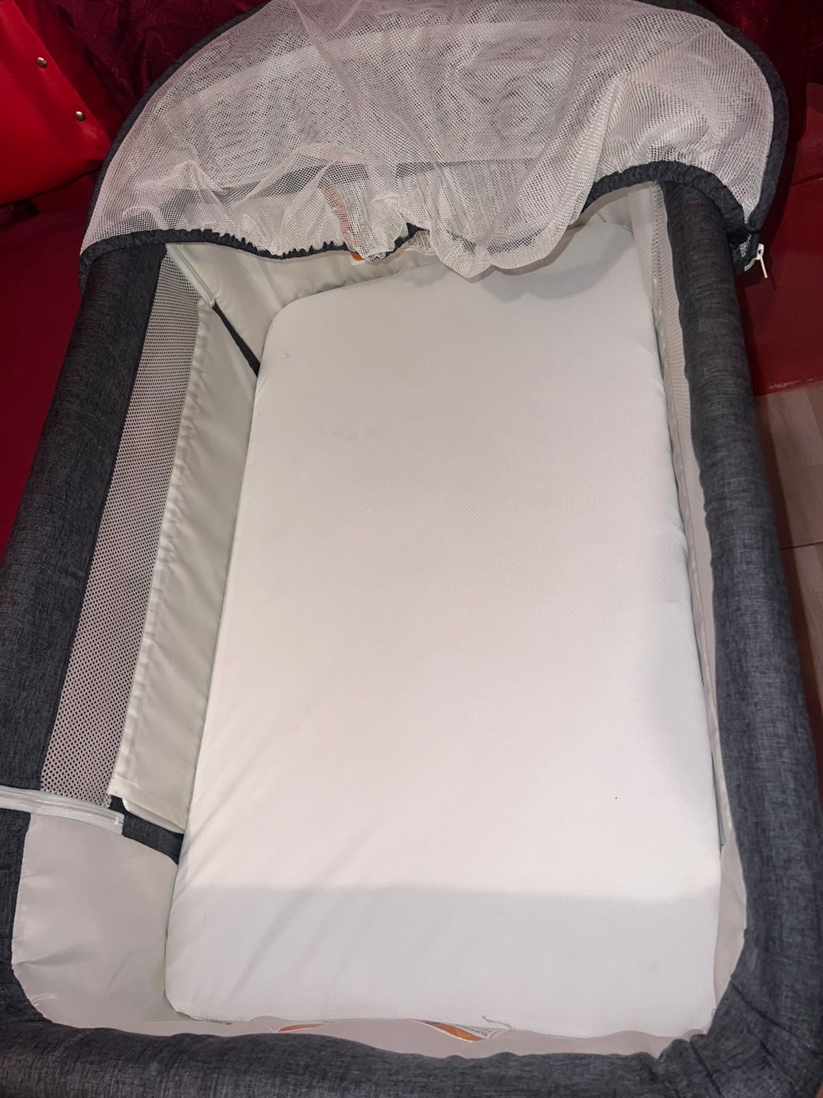 Bedside Sleeper Bedside Crib, Baby Bassinet 3 in 1 Travel Baby Crib Baby Bed with Breathable Net,Adjustable Portable Bed for Infant/Baby(Deep Grey) - Image 2