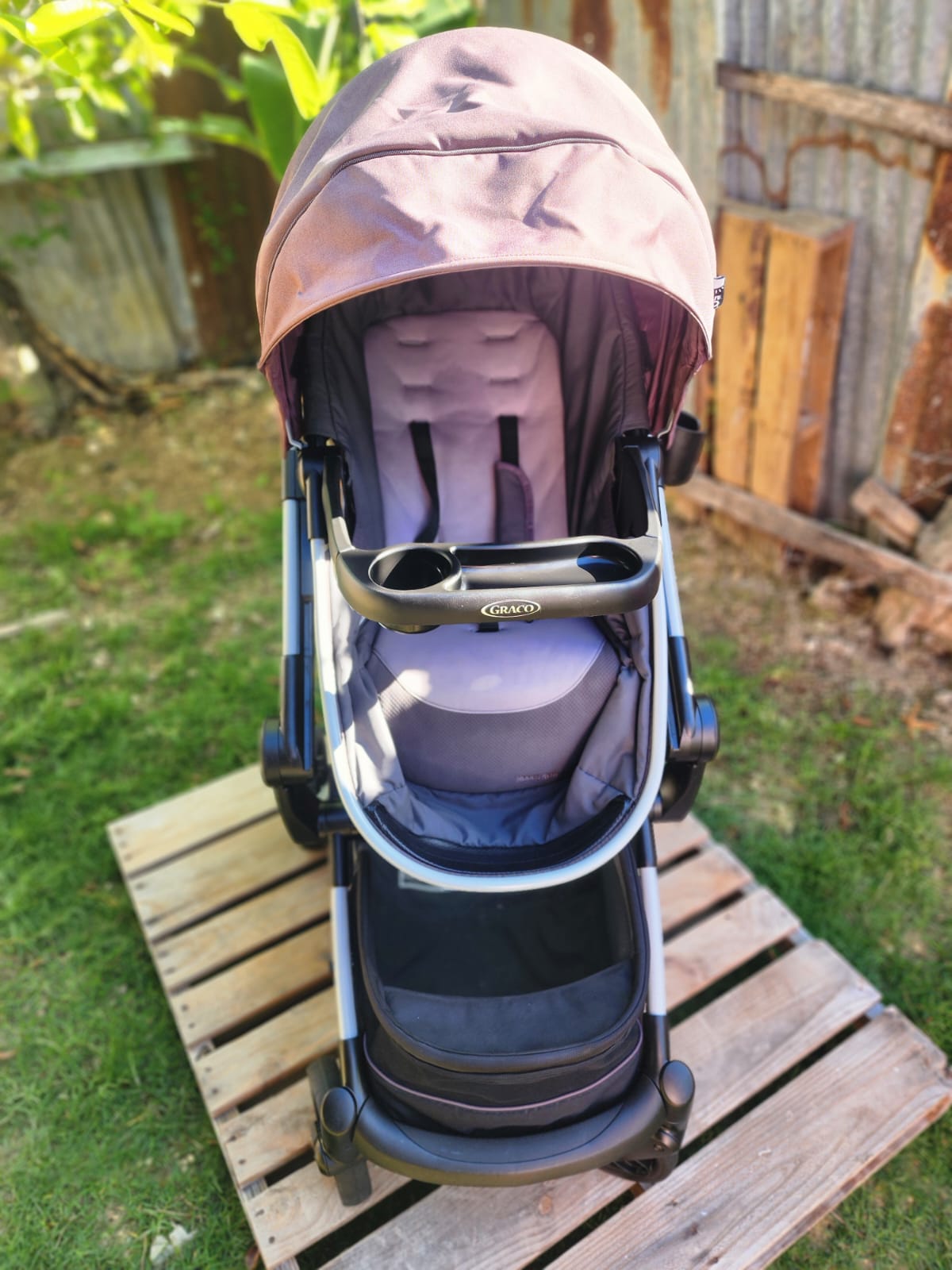 Graco Modes Nest Travel System, Includes Baby Stroller with Height Adjustable Reversible Seat, Pram Mode, Lightweight Aluminum Frame and SnugRide 35 Lite Elite Infant Car Seat, Norah - Image 4