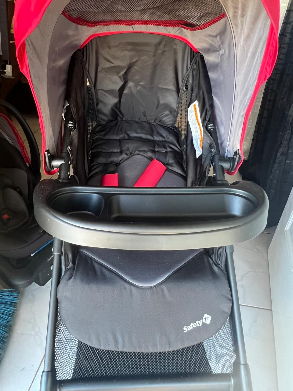 Safety 1st Smooth Ride Travel System Stroller and Car Seat OnBoard FLX -  Efficient Infant Car Seat Stroller and Infant Car Seat and Stroller Combo,  Black Cherry - Baby Thrift