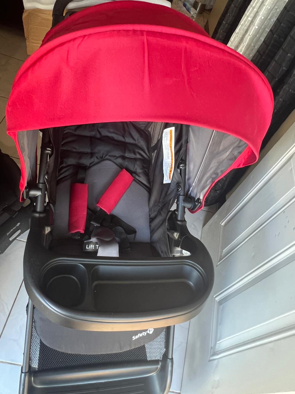 Safety 1st Smooth Ride Travel System Stroller and Car Seat OnBoard FLX -  Efficient Infant Car Seat Stroller and Infant Car Seat and Stroller Combo,  Black Cherry - Baby Thrift