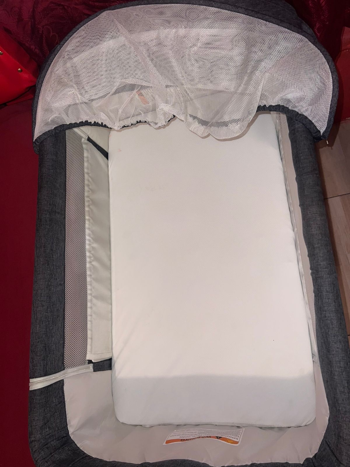 Bedside Sleeper Bedside Crib, Baby Bassinet 3 in 1 Travel Baby Crib Baby Bed with Breathable Net,Adjustable Portable Bed for Infant/Baby(Deep Grey) - Image 3