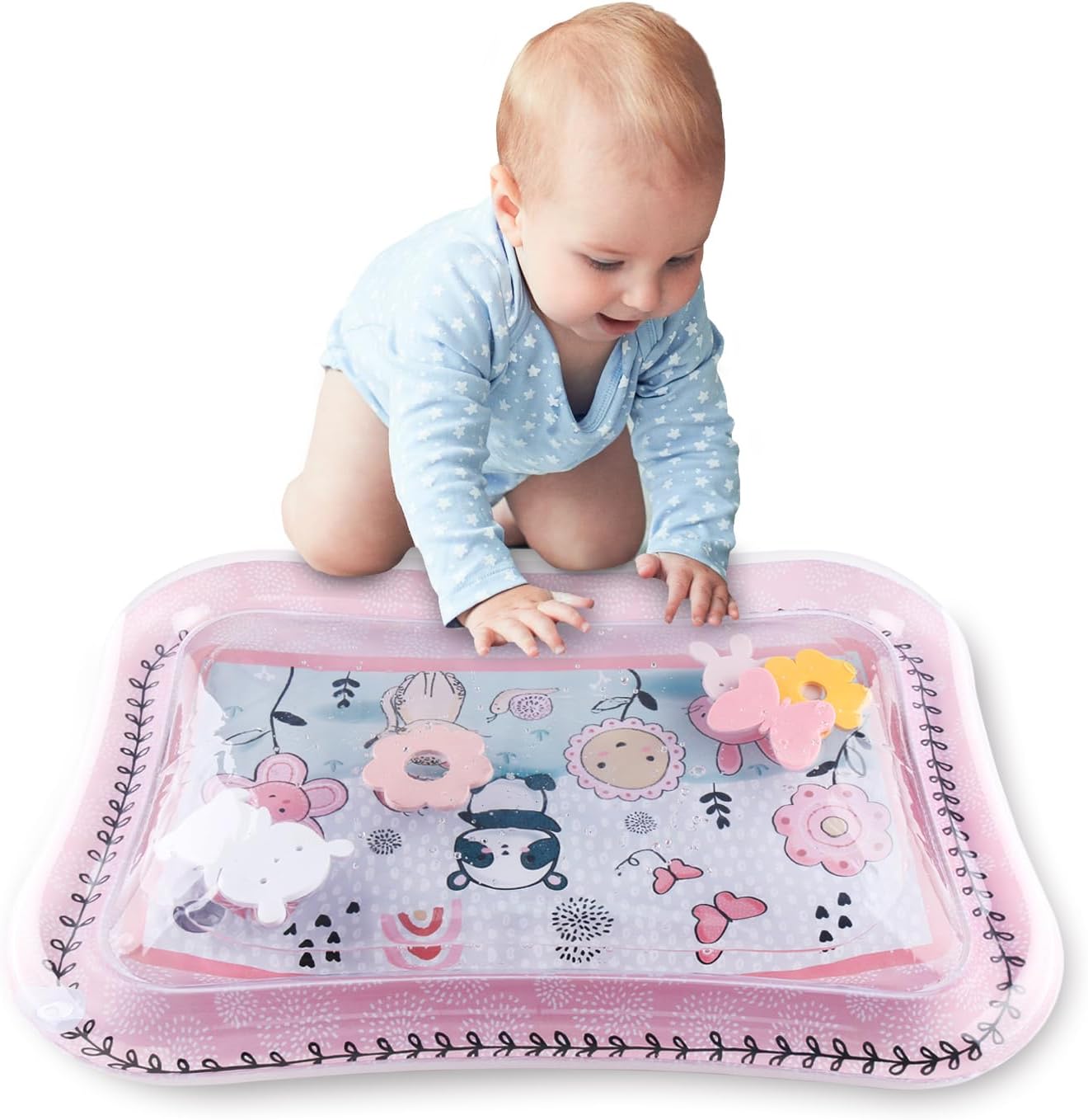 The Peanutshell Tummy Time Water Play Mat Girls or Boys High