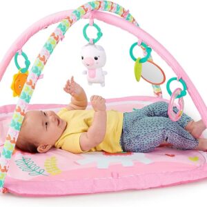 Bright Starts Safari Blast Activity Gym and Play Mat with Take-Along Toys, Ages Newborn +