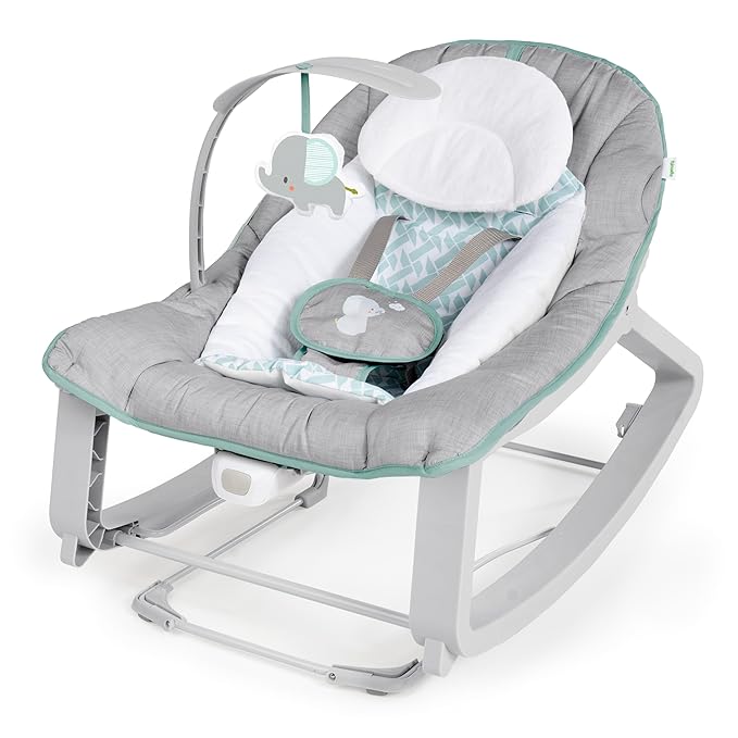 Ingenuity Keep Cozy 3-in-1 Grow with Me Vibrating Baby Bouncer, Seat & Infant to Toddler Rocker, Vibrations & -Toy Bar, 0-30 Months Up to 40 lbs