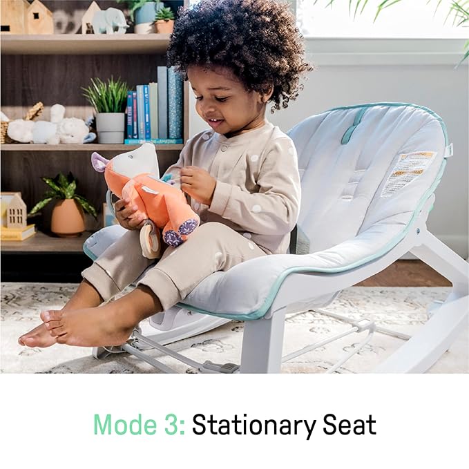 Ingenuity Keep Cozy 3-in-1 Grow with Me Vibrating Baby Bouncer, Seat & Infant to Toddler Rocker, Vibrations & -Toy Bar, 0-30 Months Up to 40 lbs - Image 3