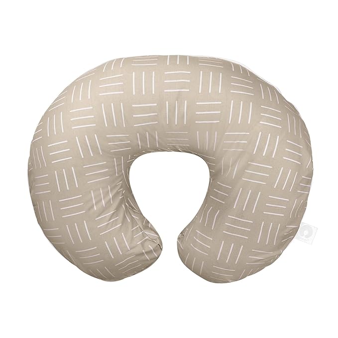 Boppy Organic Original Nursing Pillow, Sand Criss Cross, Ergonomic