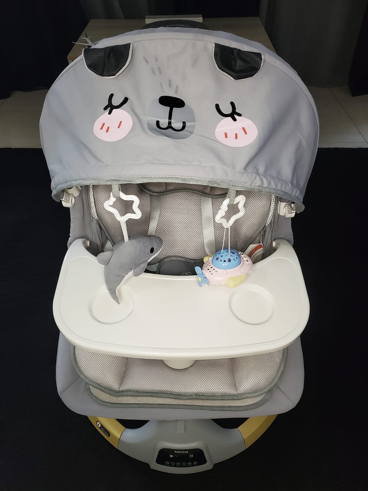 Baby Swing for Newborn,Electric Infant Swing Remote Control Baby Rocker with Detachable Dinner Plate,4 Natural Sway Ranges,4 Seat Angles,Bluetooth Support Heavy Duty Base Baby Swings for 0-24 Month - Image 4