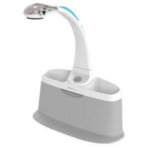 The First Years Rain Shower Baby Shower Head - Soothing Attachable Baby Spa Sprayer - Baby Bathtub Shower Head with Rotating Arm